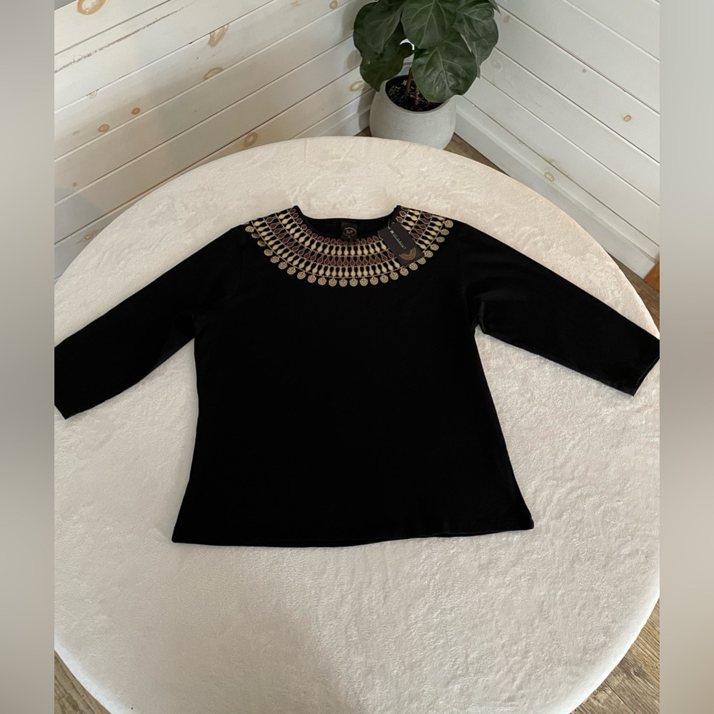 Metropolitan Museum of Art 3/4 Sleeve Sz XL Egyptian Embellished Collar - Picture 3 of 15